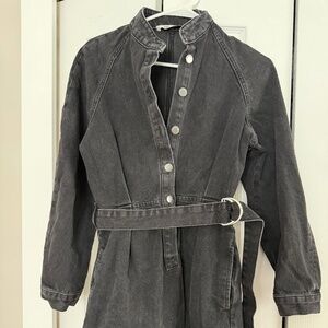 Zara Black Denim Mini Dress